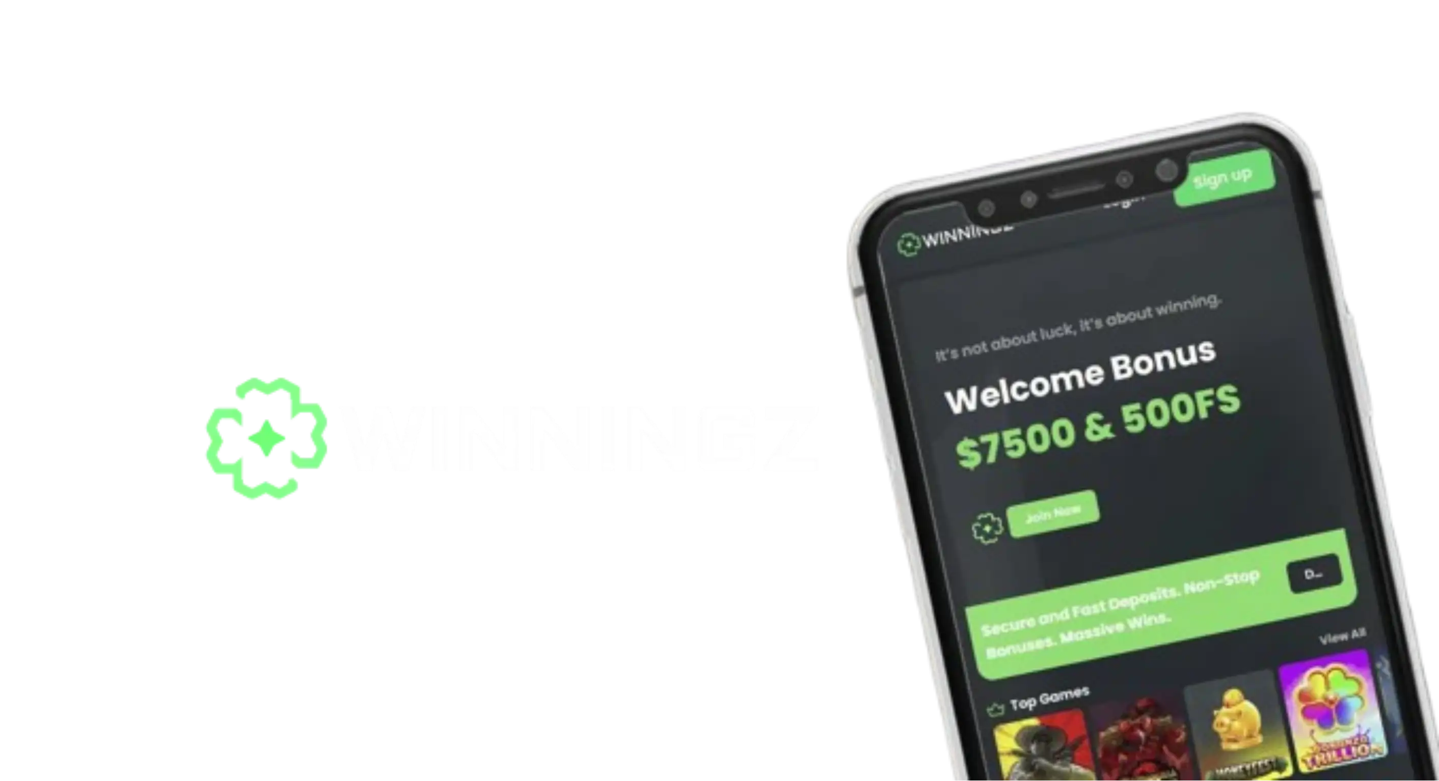 Capture d'écran de l'app Winningz Casino